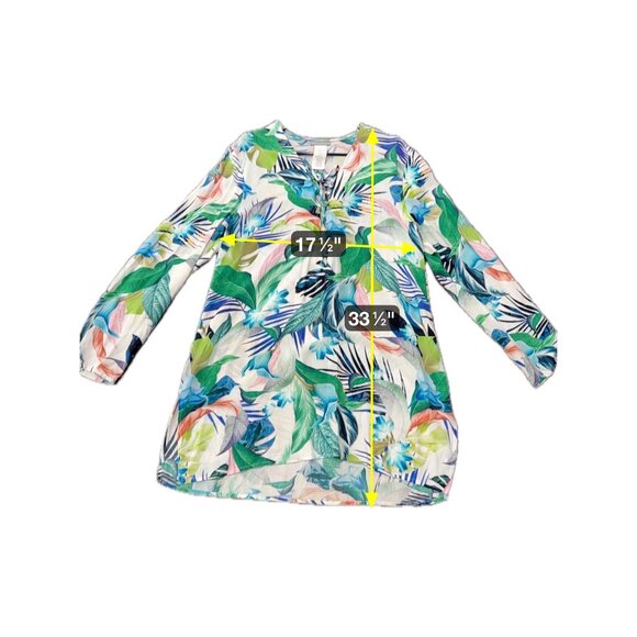 La Blanca In the Moment Lace Up V-Neck Cover Up Swim Dress Blue Green Sz Medium - Picture 8 of 11